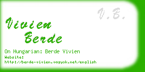 vivien berde business card